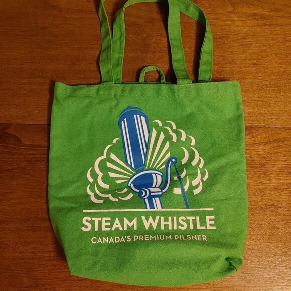 ATTRACTIVE Steam Whistle Beer Fabric Tote Bag STEAMWHISTLE Canada's Premium Pils - Picture 2 of 4